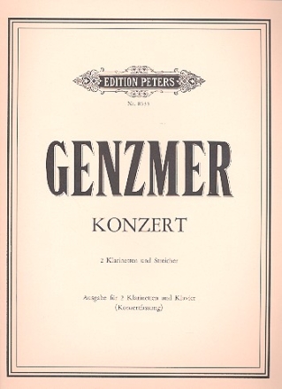 Konzert fr 2 Klarinetten und Streicher fr 2 Klarinetten und Klavier