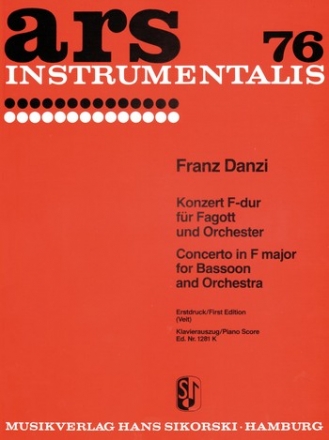 Konzert F-Dur für Fagott und Orchester für Fagott und Klavier