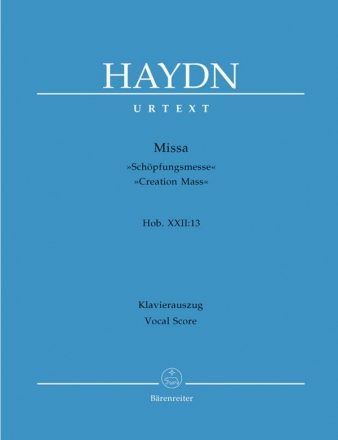 Schpfungsmesse Hob.XXII:13 fr Soli, Chor und Orchester Klavierauszug (la)