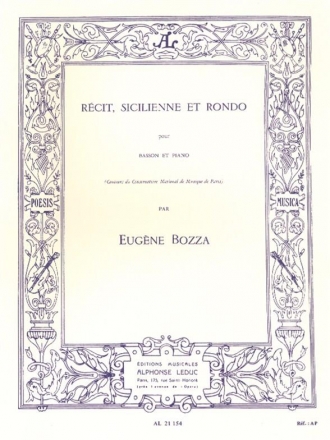 Recit, sicilienne et rondo pour basson et piano