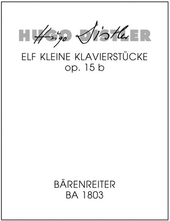 11 kleine Klavierstcke fr die Jugend op.15b 