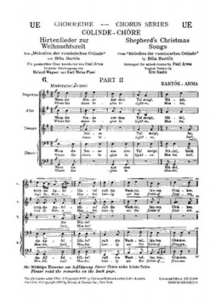 Hirtenlieder zur Weihnachtszeit Teil 2 fr gem Chor Partitur (dt/en)