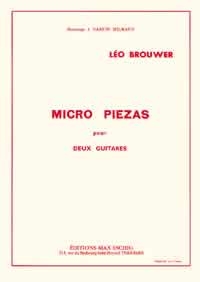 Micro piezas hommage a Darius Milhaud pour 2 guitares partition