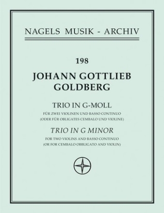 Trio g-Moll Sonata Nr.5 fr 2 violinen und Bc Partitur und 3 Stimmen