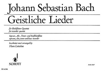 Geistliche Lieder fr 4 Blockflten (SATB) Spielpartitur