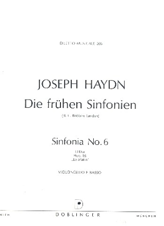 sinfonie D-Dur Nr.6 Hob.I:6 fr Orchester Violoncello/Kontrabass