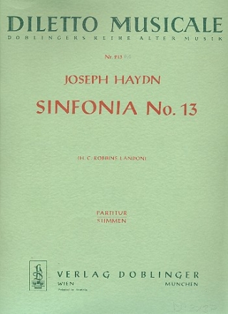 Sinfonie D-Dur Nr.13 Hob.I:XIII fr orchester Partitur