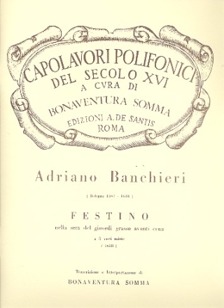 Festino nella sera del giovedi grasso avanti cena a 5 voci miste partitura (it, 1608)