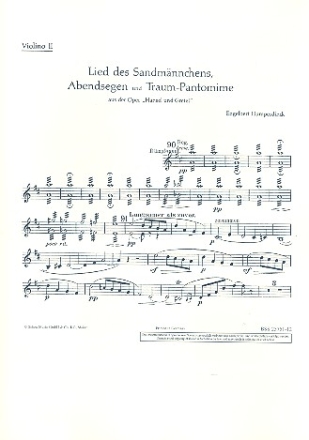 Lied des Sandmnnchens fr groes Orchester Einzelstimme - Violine II