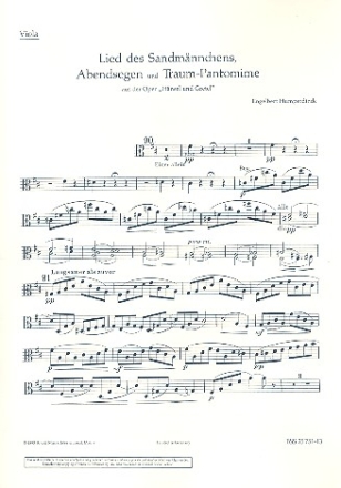 Lied des Sandmnnchens fr groes Orchester Einzelstimme - Viola