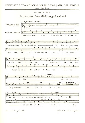 DAS PSALMBUCH CHORMUSIK FUER DAS JAHR DER KIRCHE (TEIL 4) PARTITUR (DT)