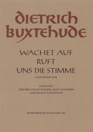 Wachet auf ruft uns die Stimme fuer gem. Chor (atb), 2 VL und BC Partitur und Stimmen