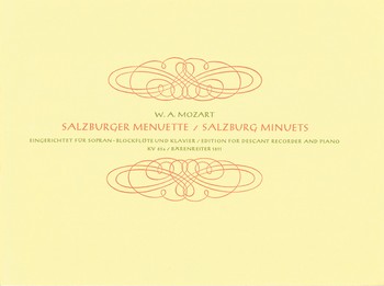 Salzburger Menuette KV65a fr Sopranblockflte und Klavier