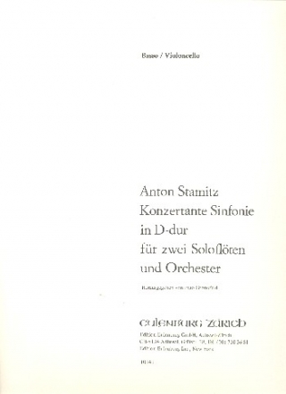 Konzertante Sinfonie D-Dur fr 2 Flten und Kammerorchester Violoncello/Kontrabass