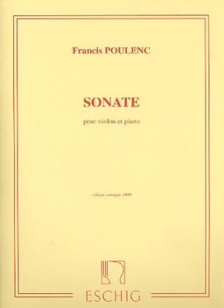 Sonate pour violin et piano (edition corrige 1949 )
