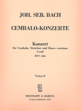 Konzert f-Moll BWV1056 fr Cembalo, Streicher und Bc Violine 2