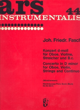 Konzert d-Moll fr Oboe, Violine und Streichorchester fr Oboe, Violine und Klavier