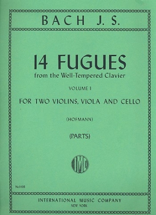 14 Fugues vol.1 (from the 'well-tempered Clavier') for string quartet parts