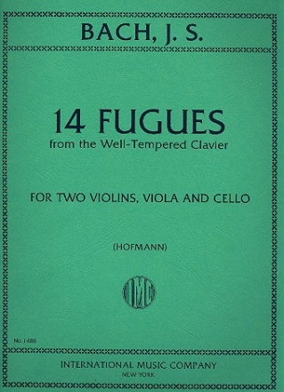 14 Fugues from the well-tempered Clavier vol.2 for string quartet parts