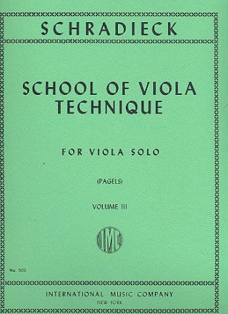 School of Viola Technique vol.3 for viola
