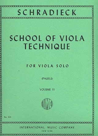 School of Viola Technique vol.3 for viola