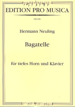 Bagatelle fr tiefes Horn und Klavier