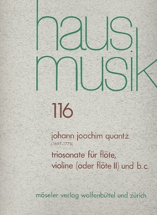 Triosonate fr Flte, Violine (2 Flten) und Bc Partitur und Stimmen