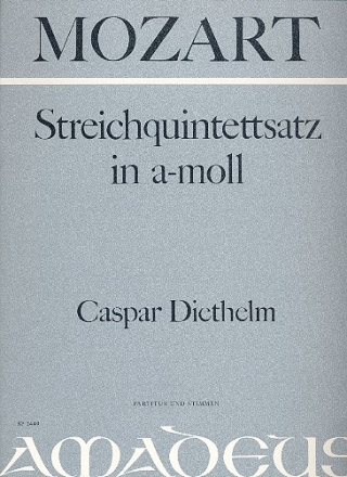 Streichquintettsatz a-Moll KV Anh.79/515c Partitur und 5 Stimmen