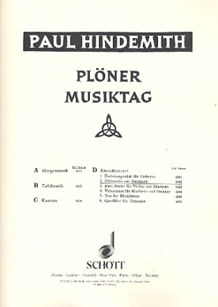 Plöner Musiktag für Flöte und Streichorchester Partitur