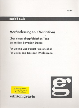 Veränderungen über einen oberpfälzischen Tanz für Violine und Fagott (Violoncello) Partitur
