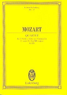 Streichquartett Es-Dur KV428 fr Streichquartett Studienpartitur
