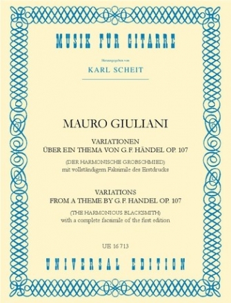 Variationen ber ein Thema von G. F. Hndel op.107 fr Gitarre