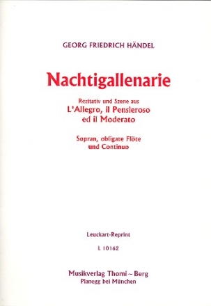 Nachtigallenarie fr Sopran, Flte und Bc (sp/en) Partitur und Stimmen