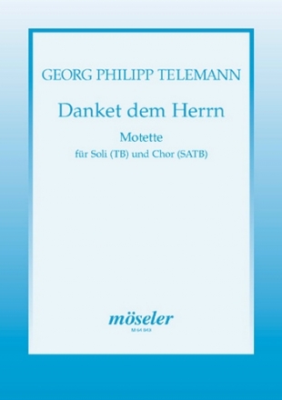Danket dem Herrn Motette fr gem Chor (SATTBB) und Bc Partitur