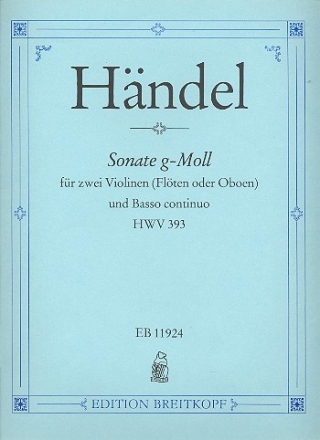 Sonate g-Moll HWV393 fr 2 Violinen und Bc
