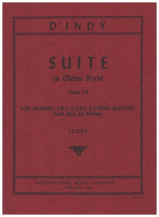 Suite in olden style op. 24 for trumpet, 2 flutes and string orchestra miniature score