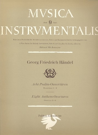 8 Psalm-Ouvertren Band 2 (Nr.5-8) fr Orchester Partitur