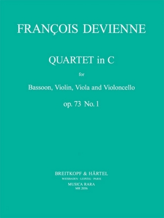 Quartet c Major op.73,1 for bassoon and string quartet score and parts