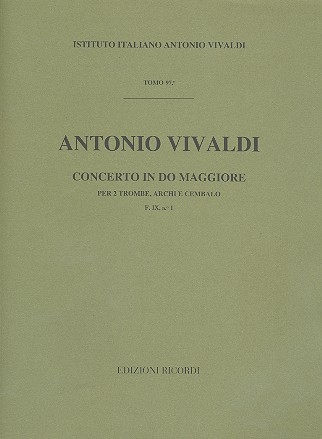 Concerto do maggiore per 2 trombe, archi e cembalo partitura