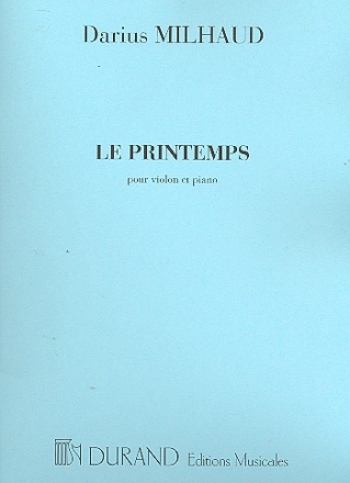 Le printemps op.18 pour violon et piano