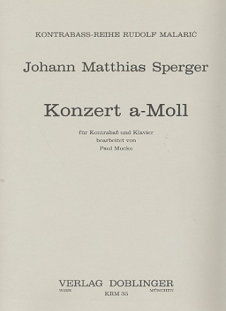 Konzert a-Moll Nr. fr Kontraba und Orchester fr Kontraba und Klavier