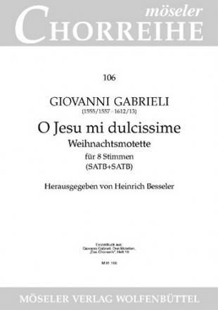 O Jesu mi dulcissime fr SATB Chor Partitur (la)
