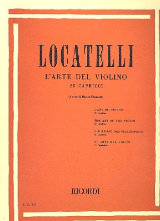 L'arte del violino da op.3 25 capricci per violino