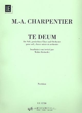 Te Deum fr Soli (SSATB), gem Chor und Orchester Partitur (la)