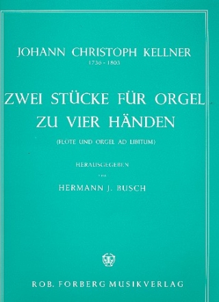 2 Stcke (Fuge und Quartetto) fr Orgel zu 4 Hnden