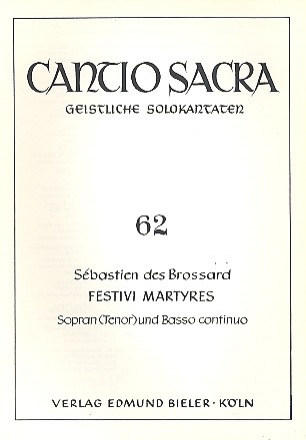 Festivi martyres fr Sopran (Tenor) und Bc