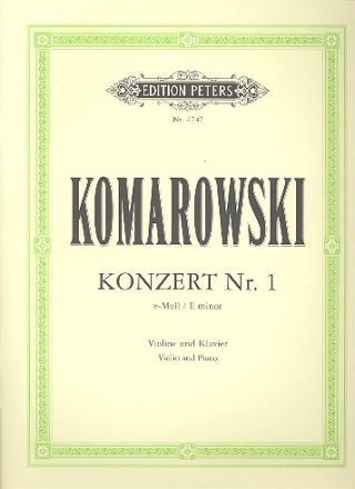 Konzert e-Moll Nr.1 fr Violine und Orchester fr Violine und Klavier