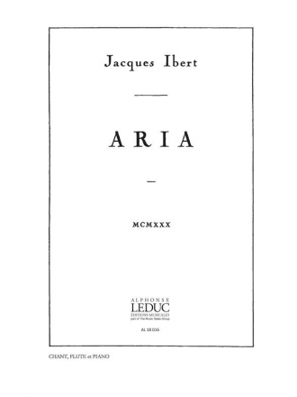 Aria pour voix moyenne, flte et piano