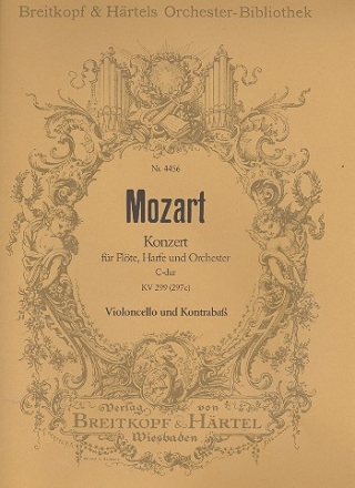 Konzert C-Dur KV299/297C fr Flte, Harfe und Orchester Violoncello / Kontrabass