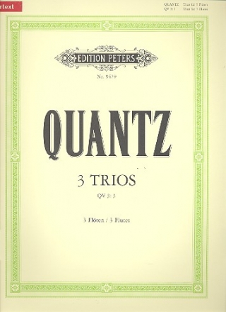 3 Trios QV3,3 fr 3 Flten Partitur und Stimmen